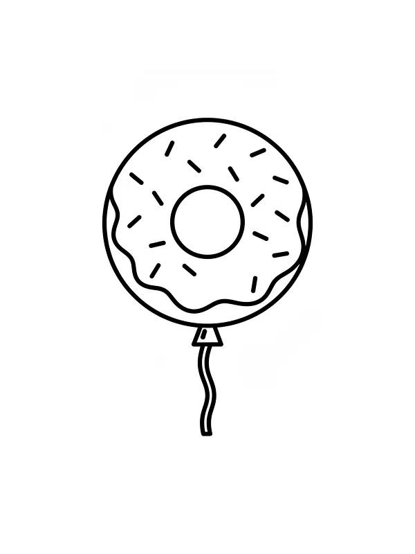 Ballon formet som en donut