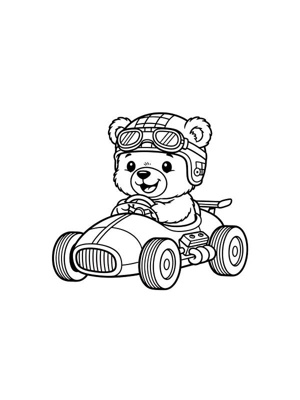 Bamsen kører gokart