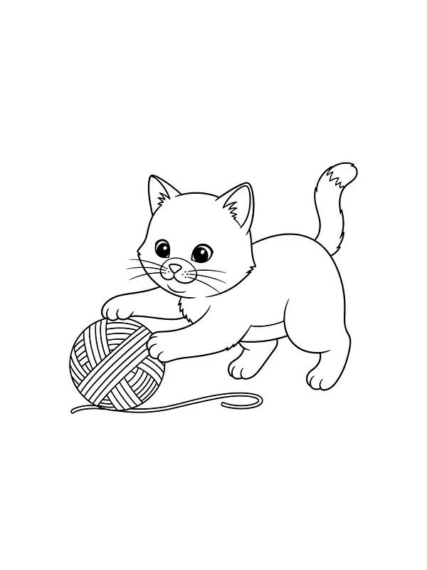 Katt leker med garnnøste, underkategori