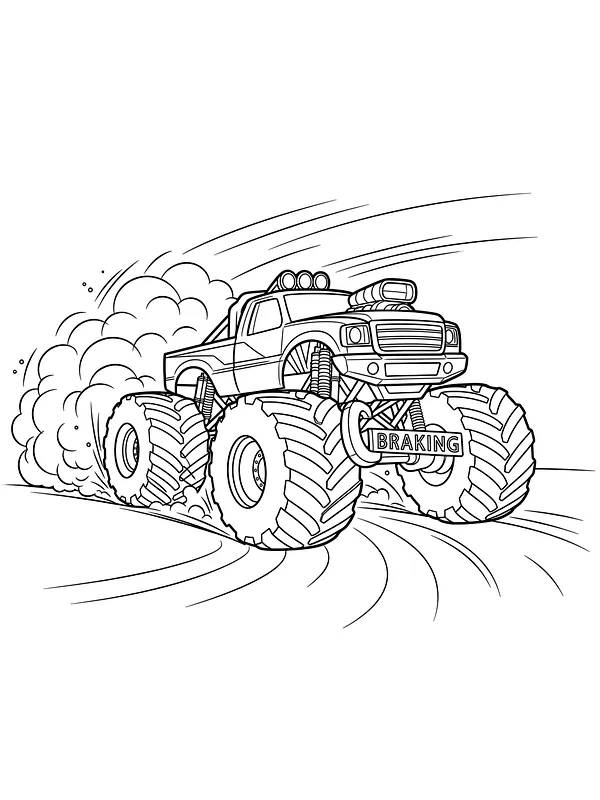 Monstertruck i fart
