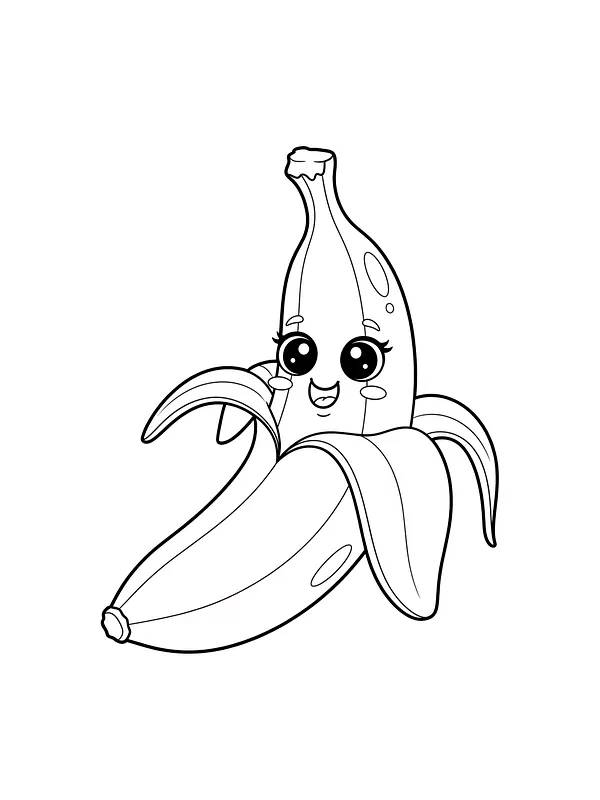 Kawaii-banan med store øjne