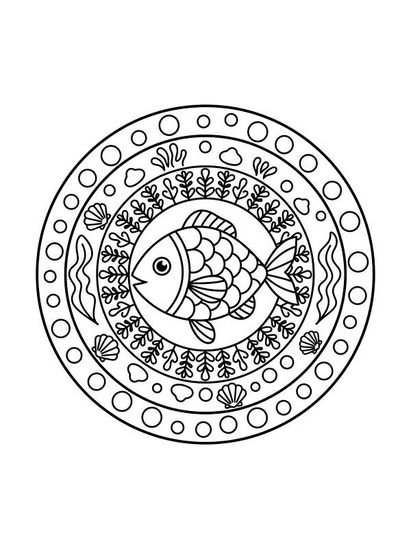 Fisk med mønster i sirkel