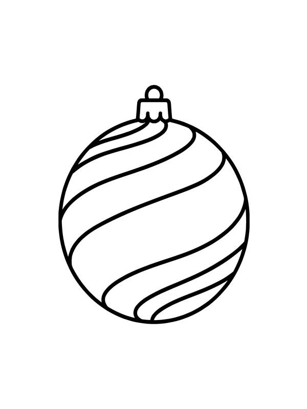 Julekugle med snurrende mønster