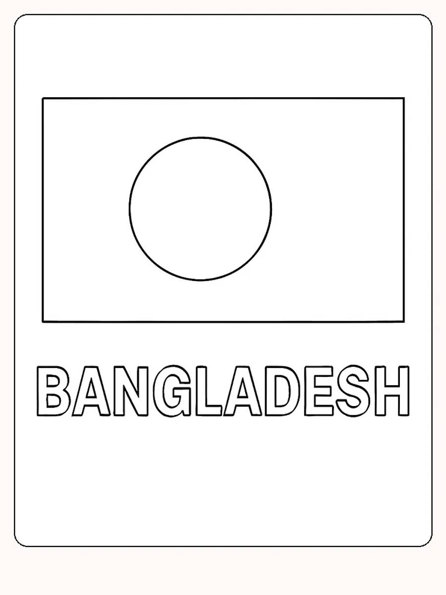 Bangladeshs flagga med röd cirkel på grön bakgrund