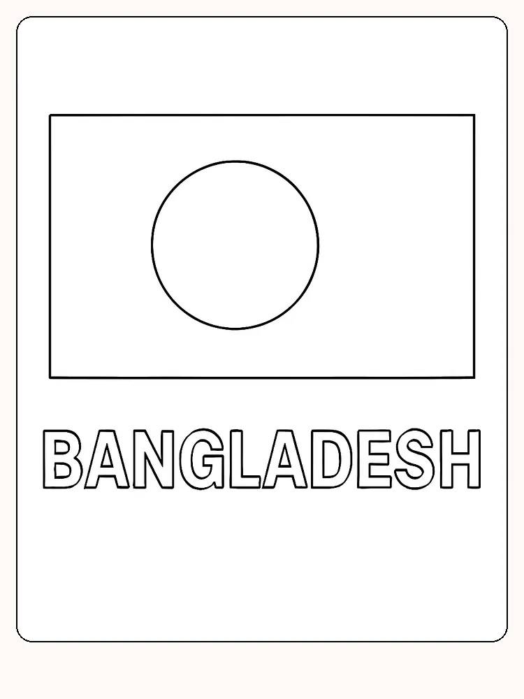 Bangladeshs flagga med röd cirkel på grön bakgrund