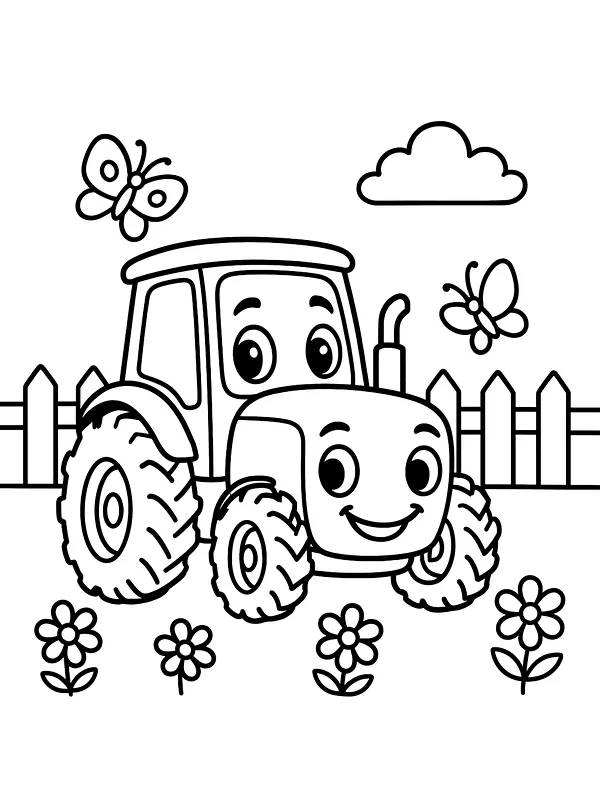 Glad traktor med sommerfugler, underkategori