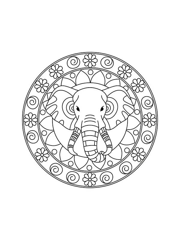 Elefant i mandala
