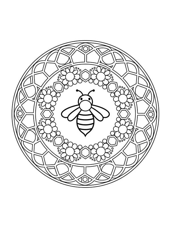Bie i mandala mønster