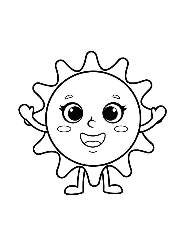 Sol med store øjne