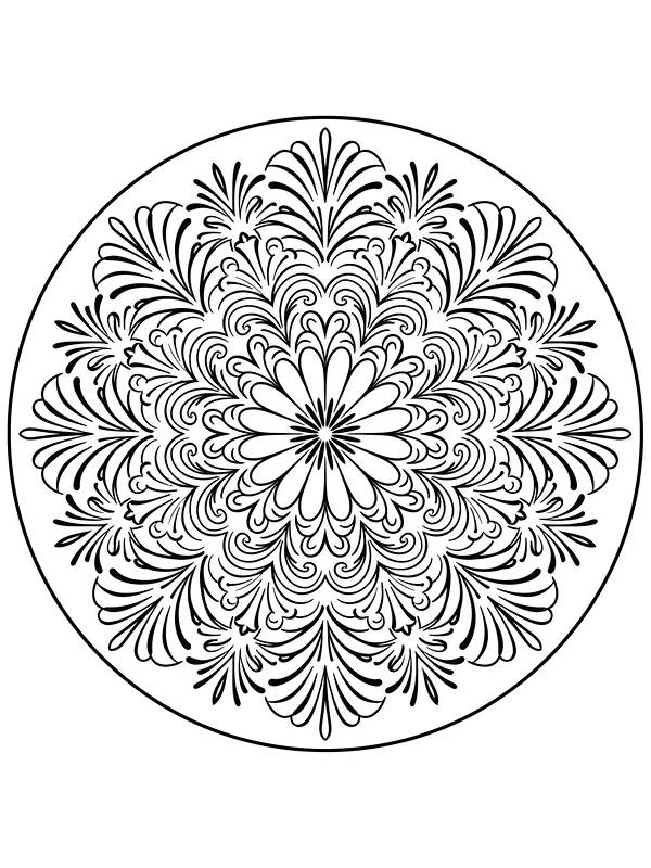 Mandala med blomsterdesign