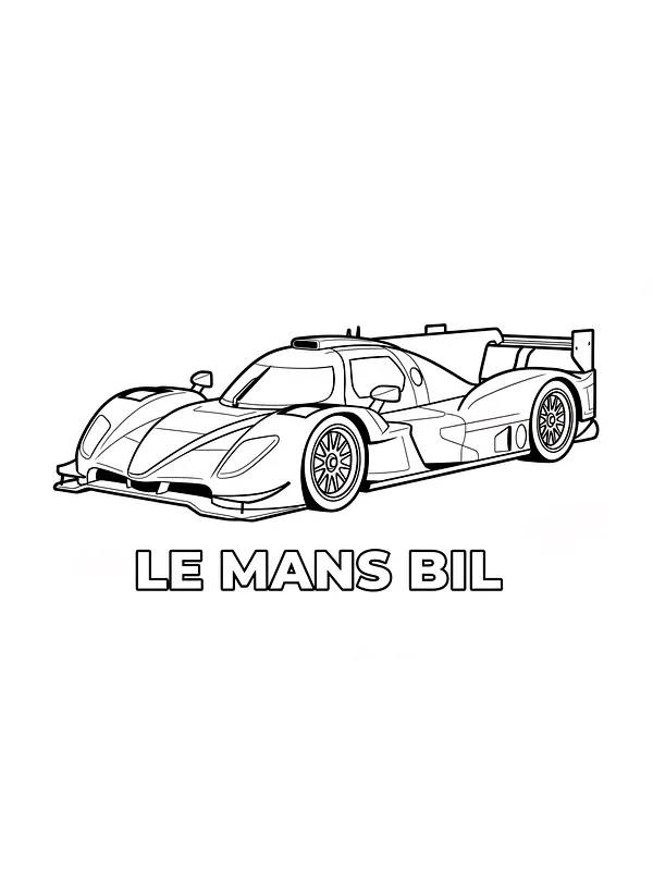 Le Mans-bil til farvelægning