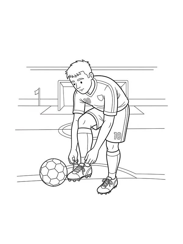Fotballspiller snører sko, underkategori
