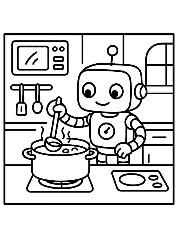 Robot laver mad i køkkenet