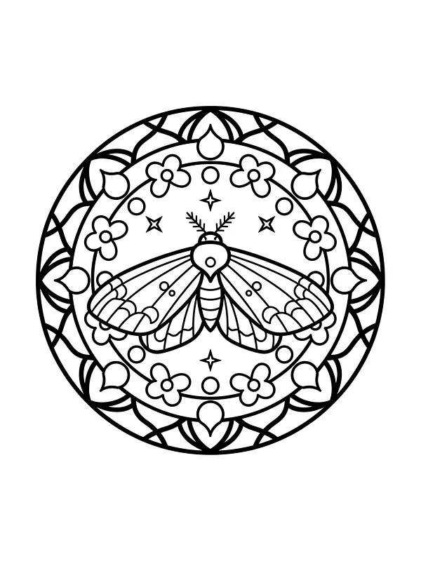 Mandala med sommerfugl