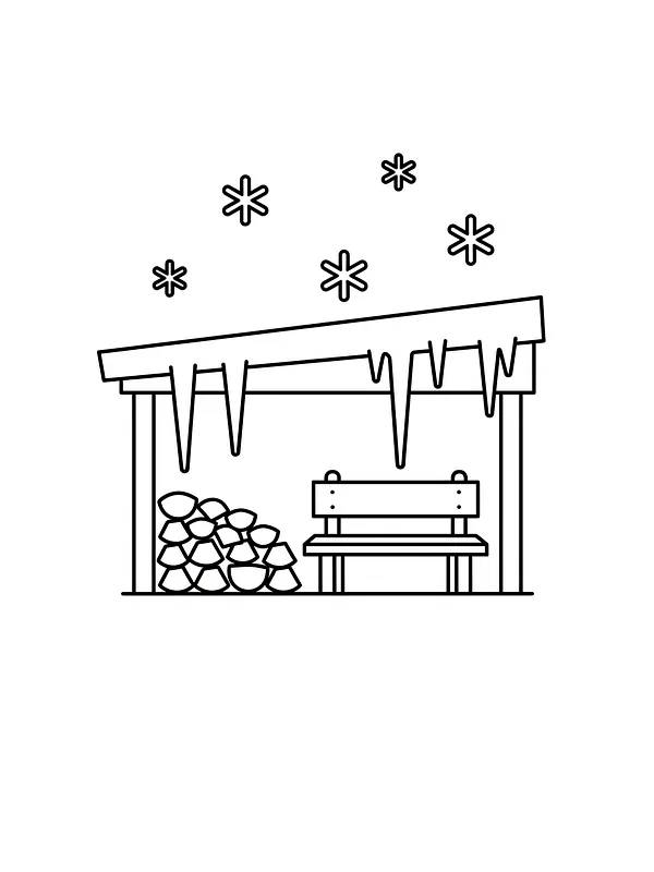 Vinterbenk med snøkrystaller, underkategori
