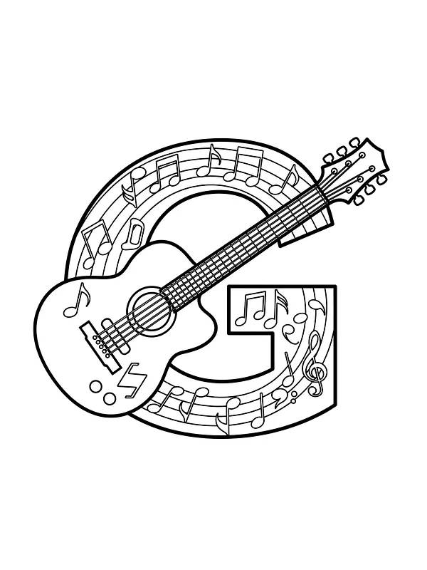 Gitar og bokstaven G, underkategori
