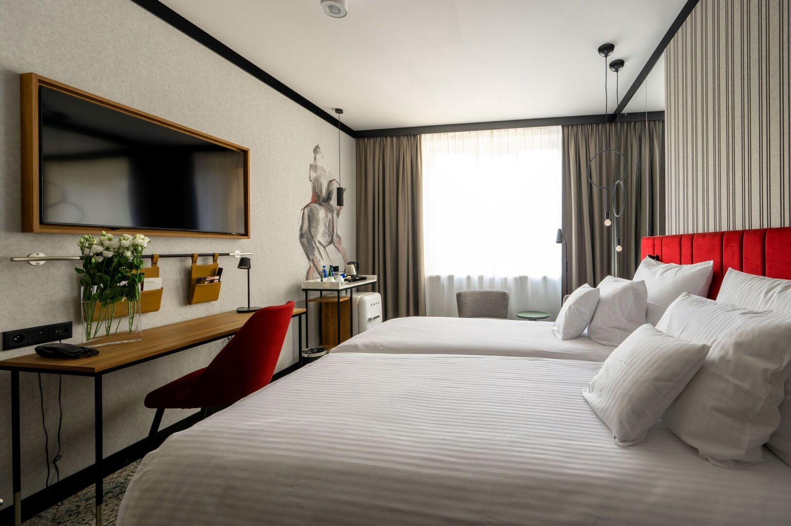 Premium hotel room for business guests