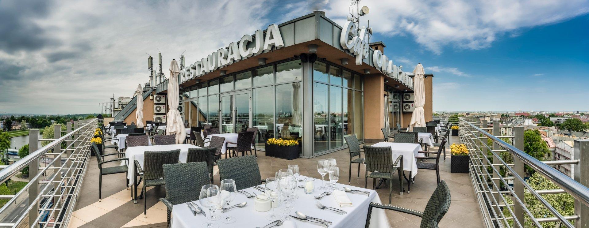 Scenic terrace for business meeting