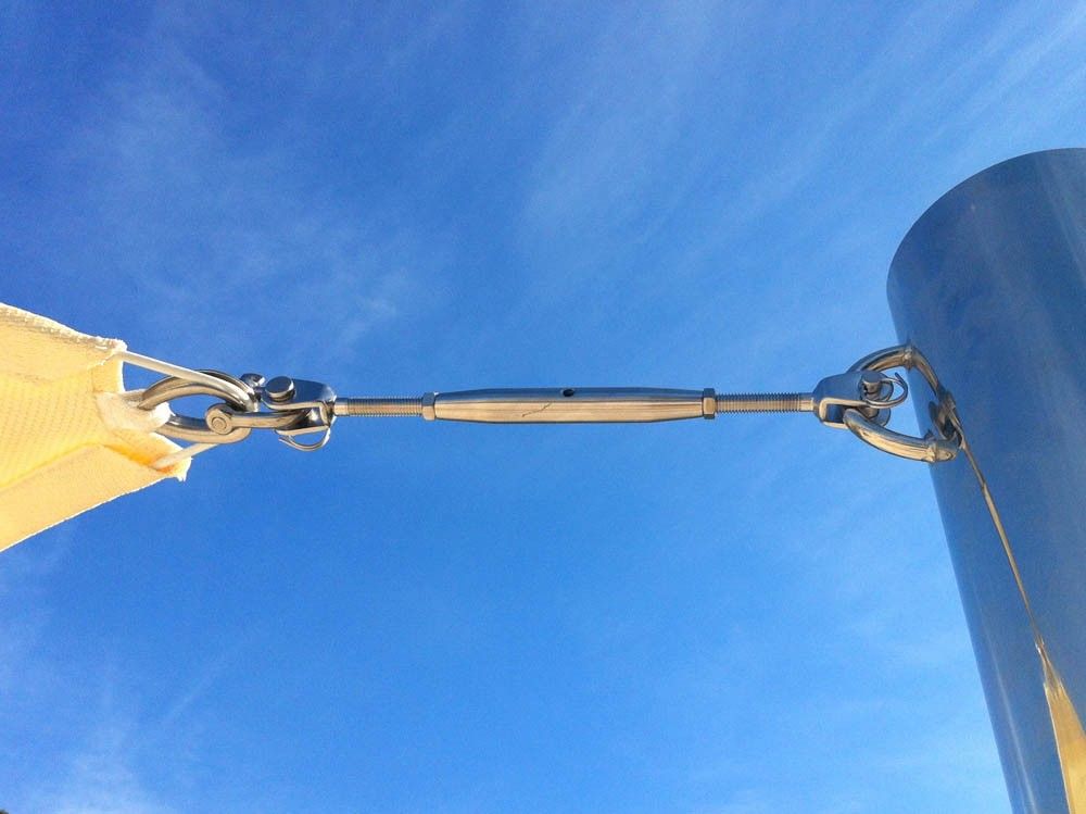 Custom shade sail installation by Coolashade on the Costa Blanca