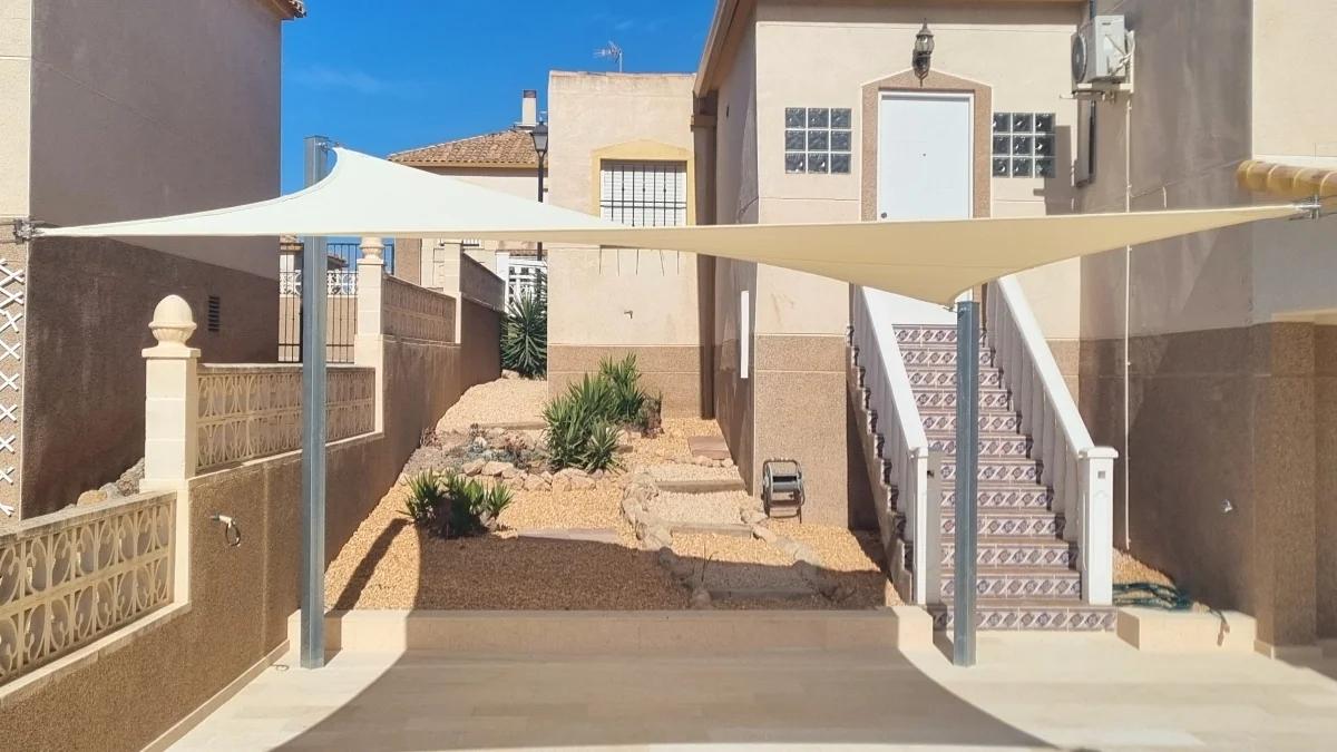 Custom shade sail installation by Coolashade on the Costa Blanca
