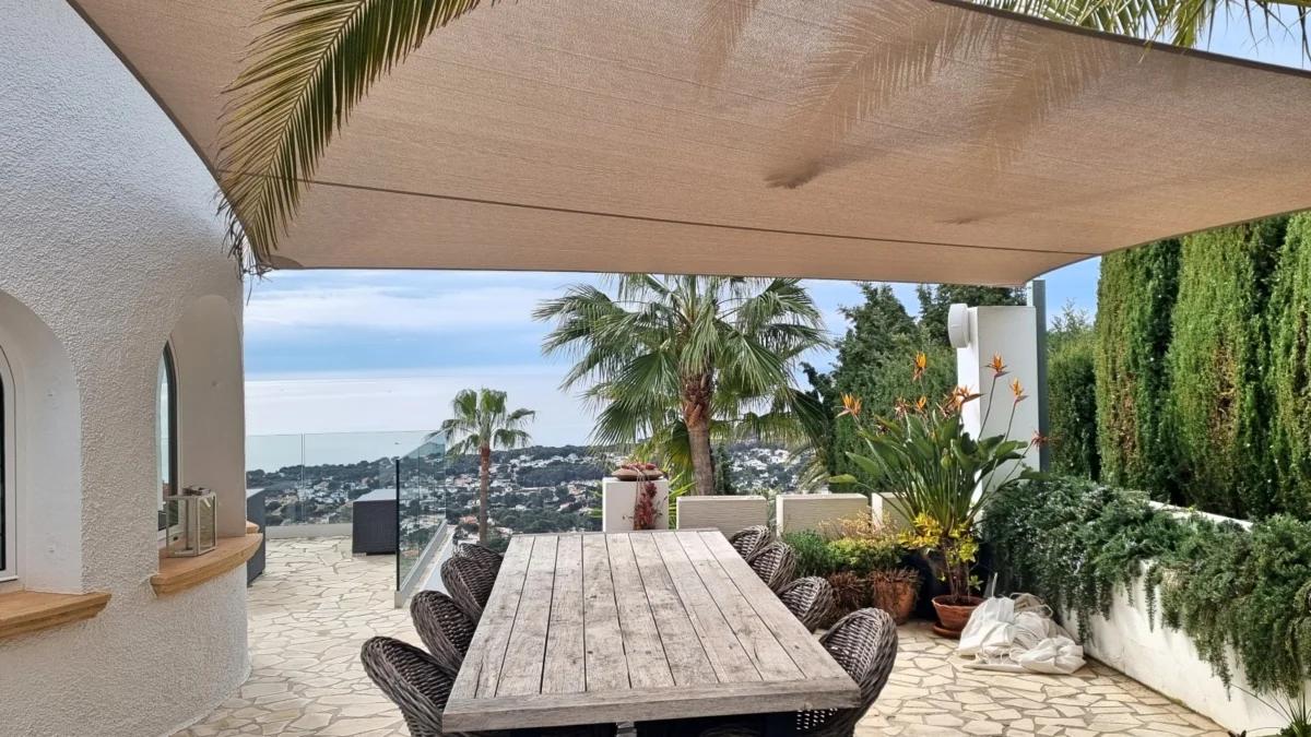 Custom shade sail installation by Coolashade on the Costa Blanca