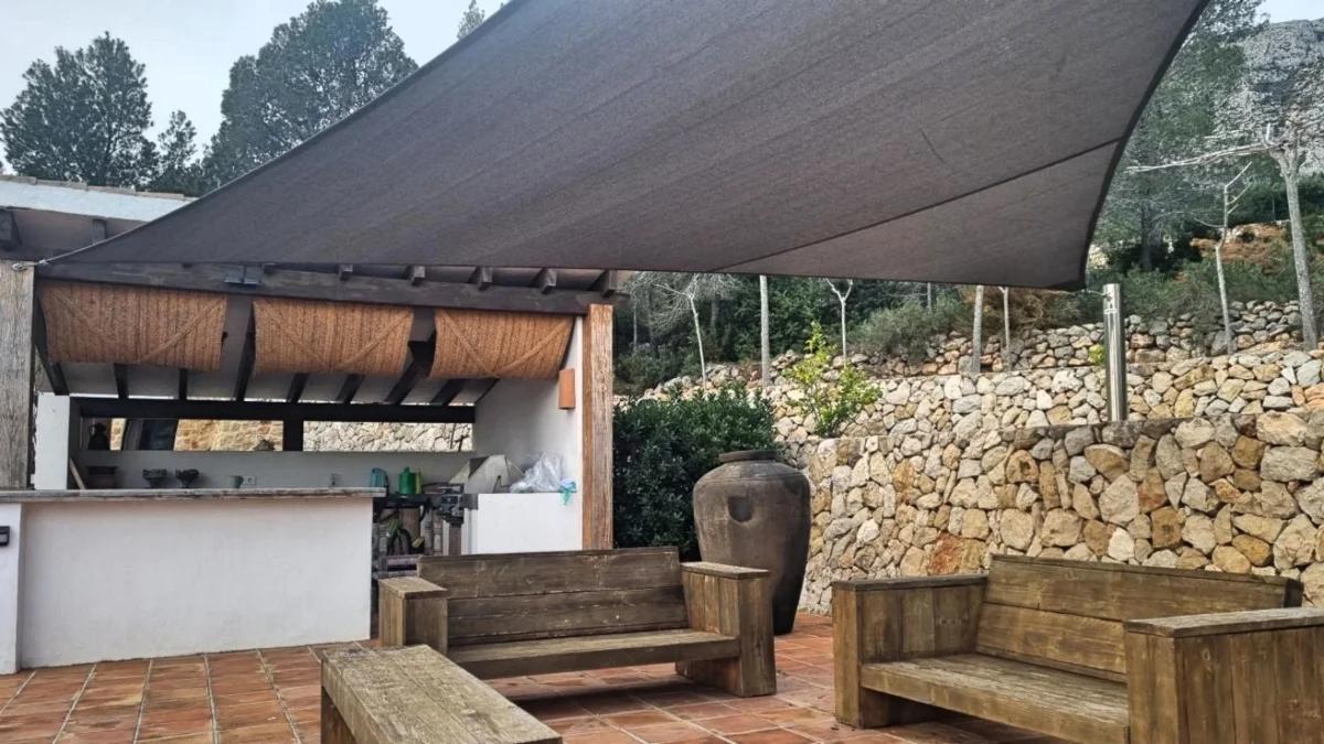 Custom shade sail installation by Coolashade on the Costa Blanca