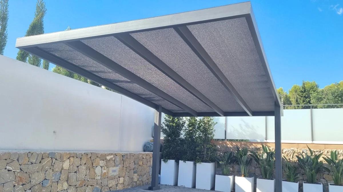 Custom shade sail installation by Coolashade on the Costa Blanca