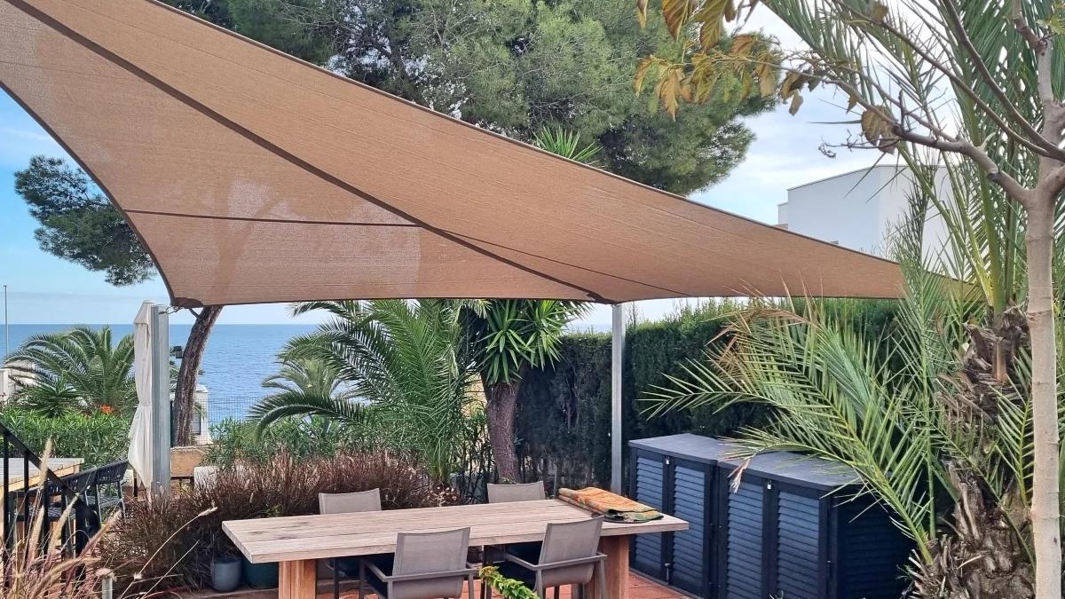 Custom shade sail installation by Coolashade on the Costa Blanca