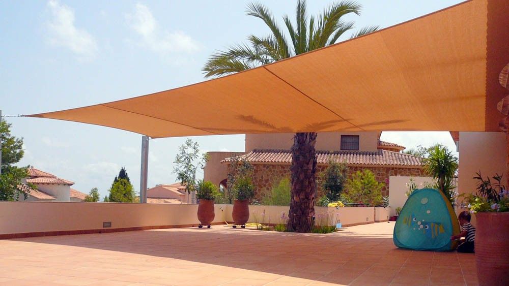 Custom shade sail installation by Coolashade on the Costa Blanca