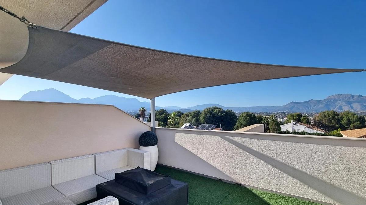 Custom shade sail installation by Coolashade on the Costa Blanca