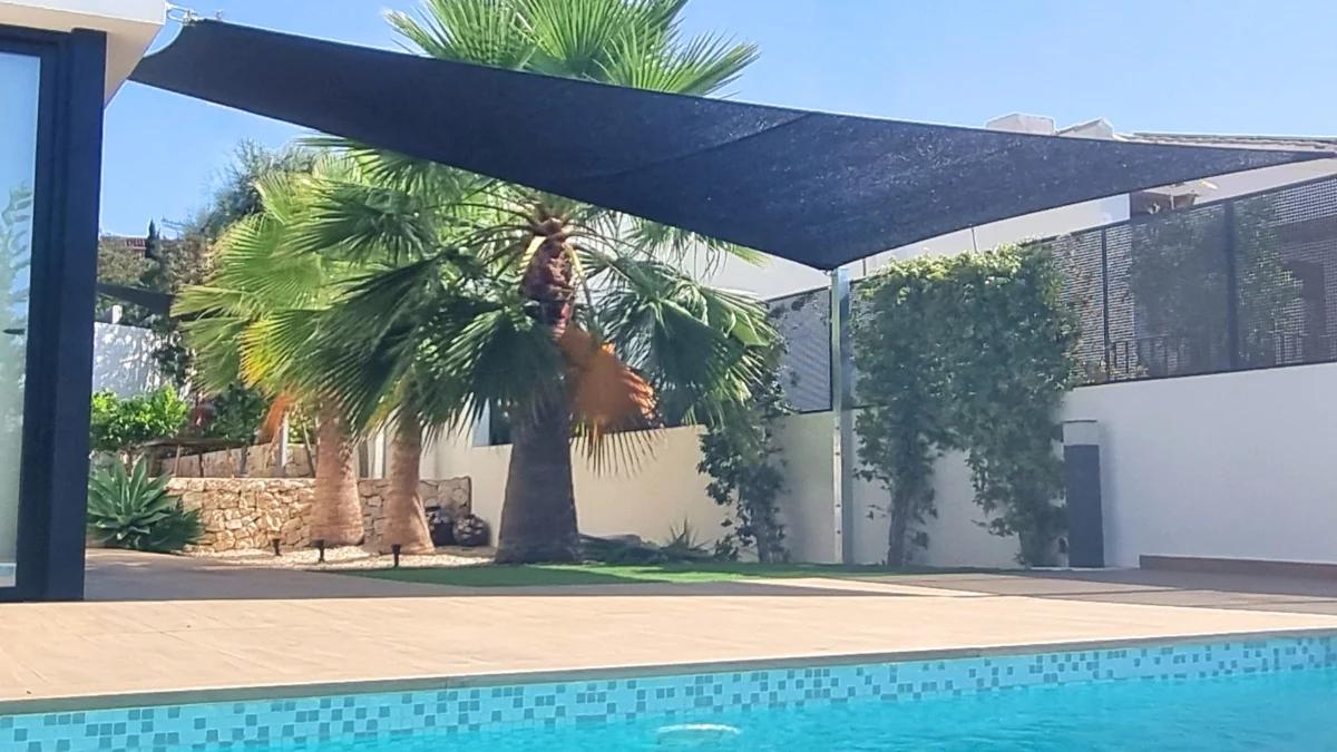 Custom shade sail installation by Coolashade on the Costa Blanca