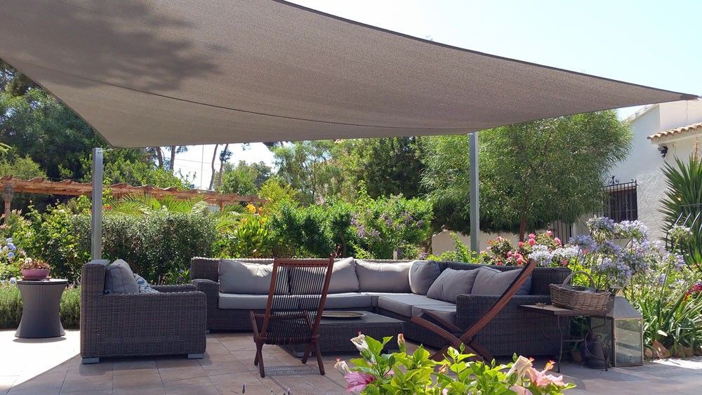 Custom shade sail installation by Coolashade on the Costa Blanca
