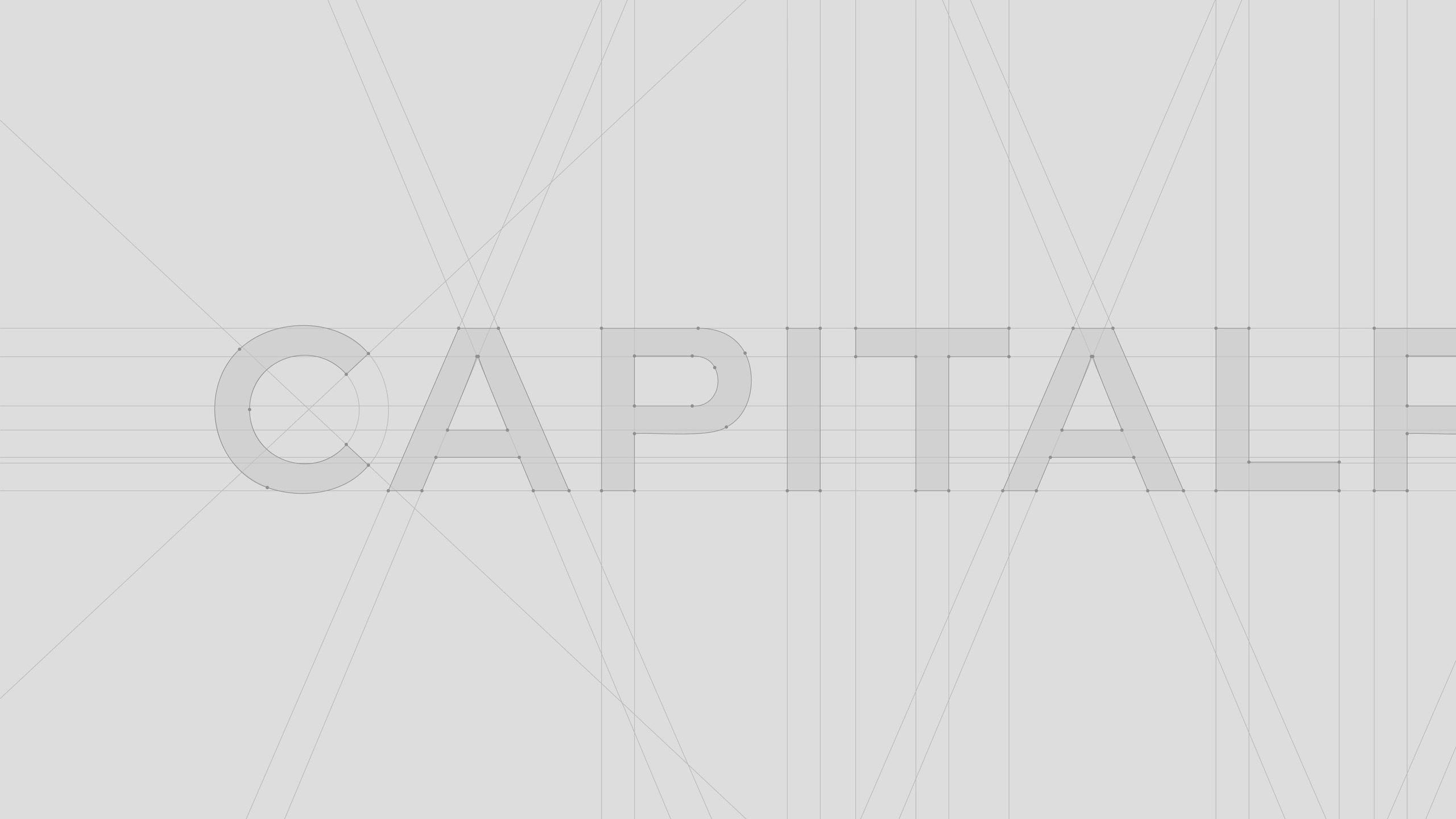 CapitalPad wordmark construction grid