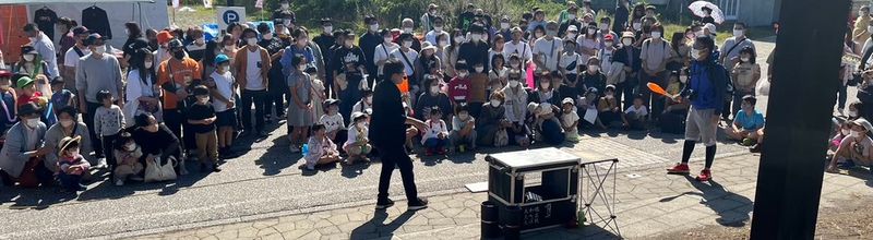 北海道　札幌　パフォーマー派遣 大道芸人千里　パフォーマンス画像