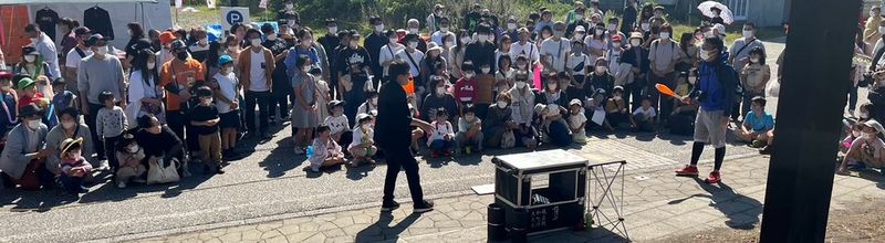 北海道 札幌 パフォーマー派遣 大道芸人千里 パフォーマンス画像