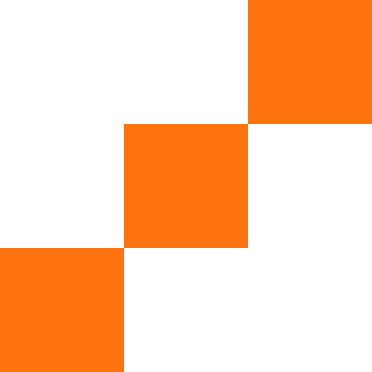 ascending orange pixels