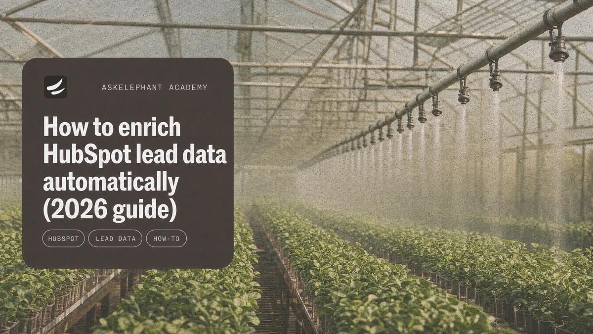How to enrich HubSpot lead data automatically in 2026