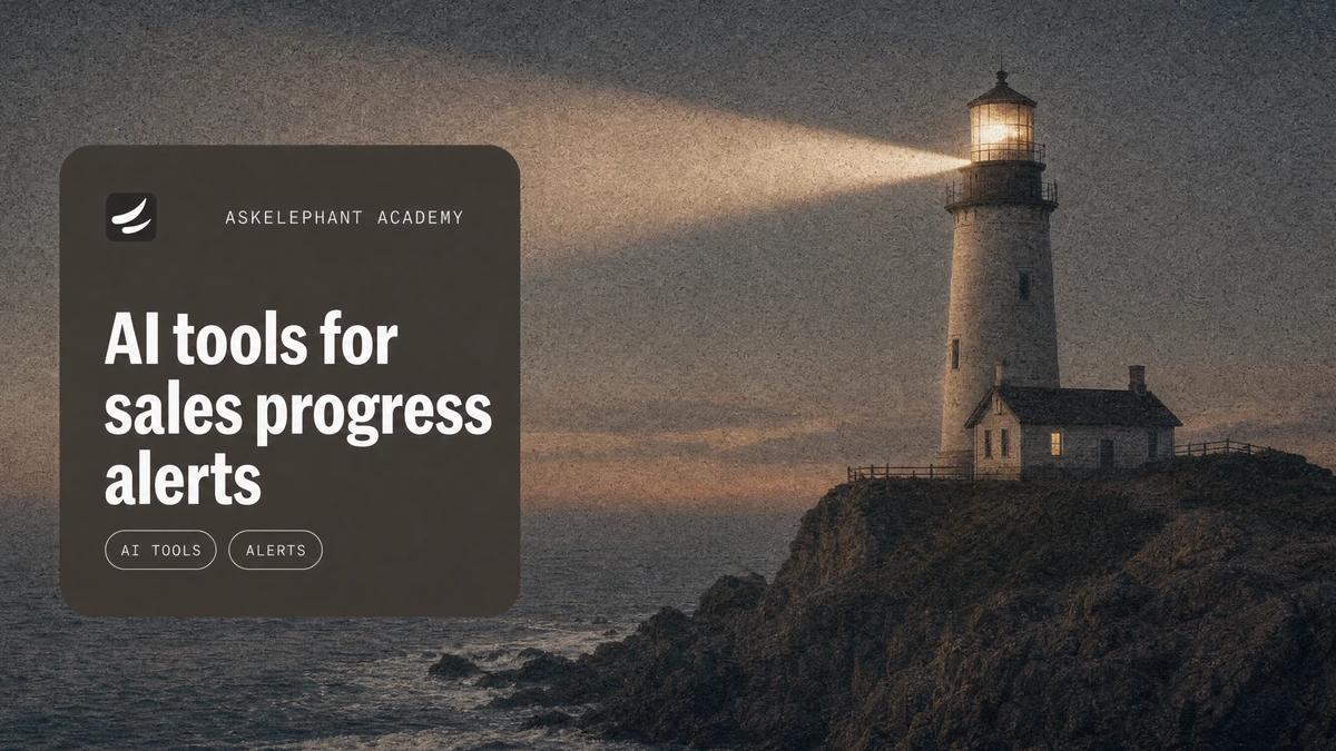 AI tools for sales progress alerts and deal risk warnings