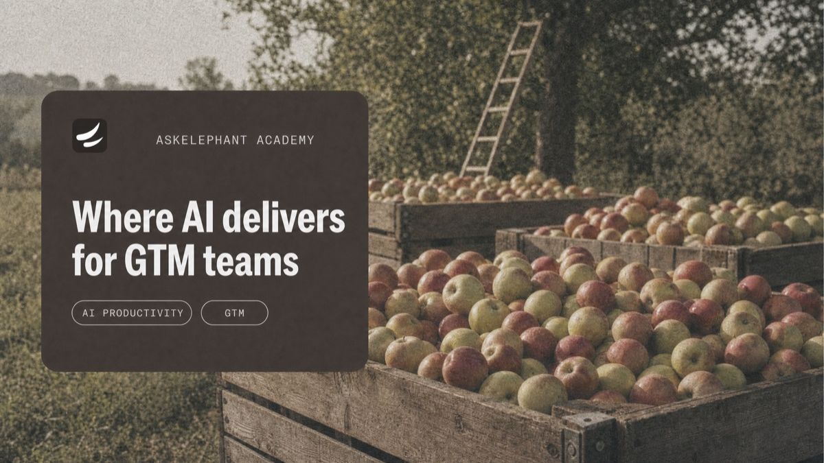 Where AI delivers results for go-to-market teams including voice dictation data capture and coaching