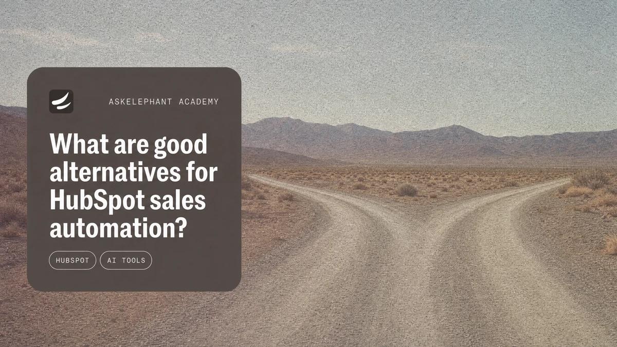 Alternatives to HubSpot sales automation for modern revenue teams