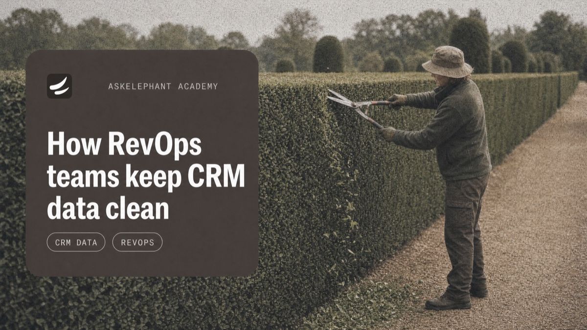 Step-by-step guide to keeping CRM data clean automatically for RevOps teams