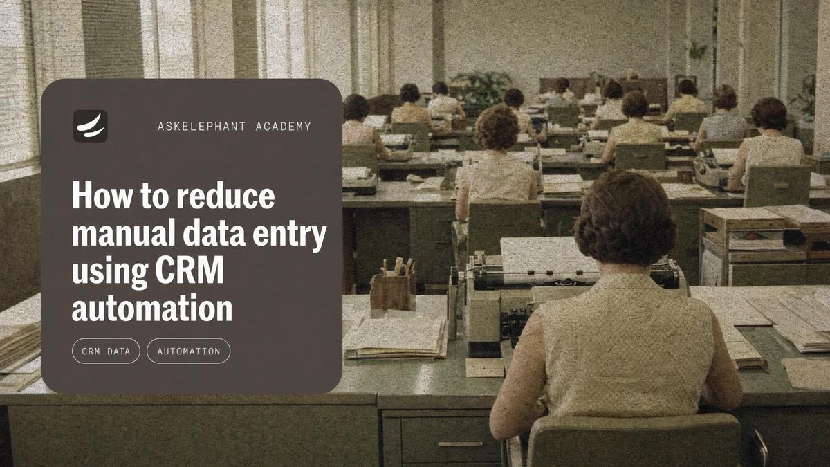 How CRM automation reduces manual data entry for revenue teams