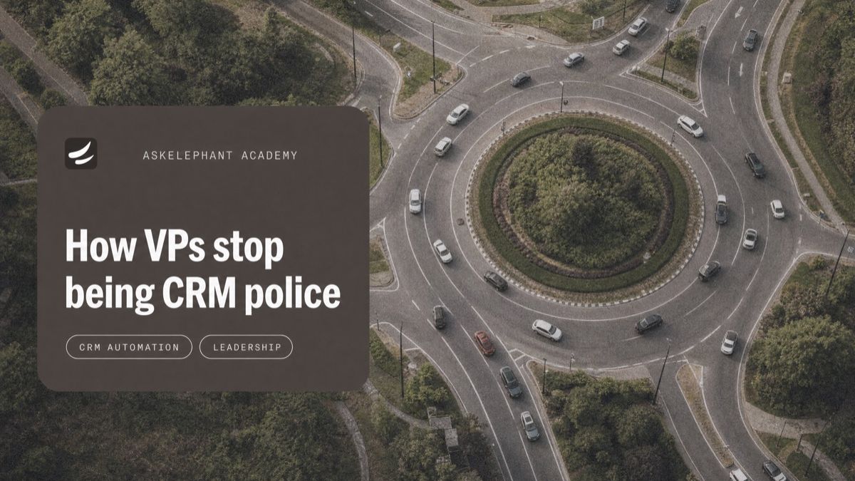 VP sales moving from manual CRM policing to automated exception-based pipeline leadership