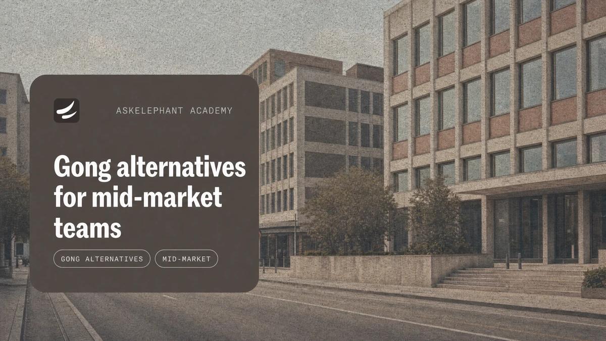Gong alternatives for mid-market revenue teams