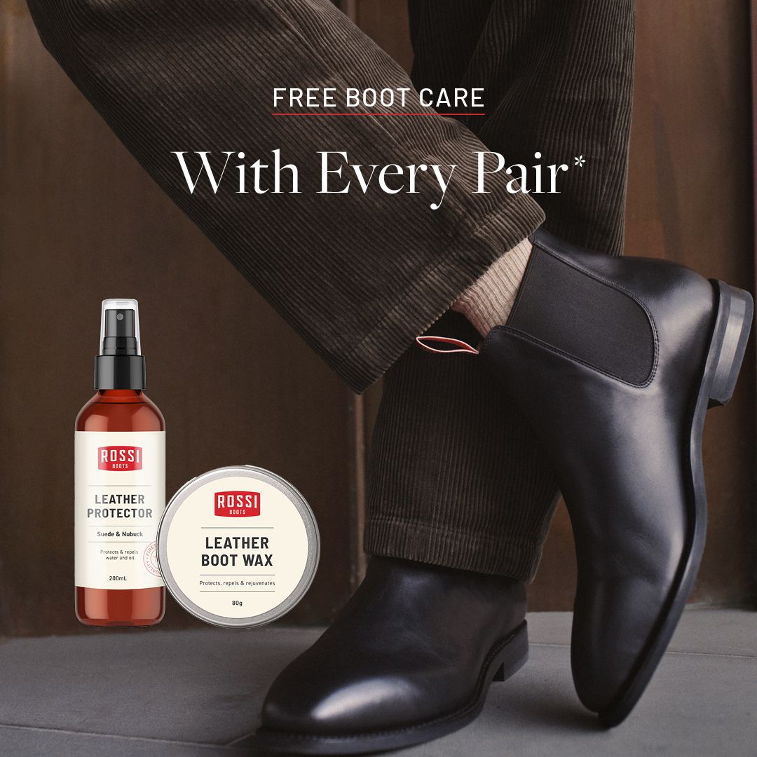 FREE* Boot Care With Every Pair
Add a Leather Boot Wax OR a Suede/Nubuck...
Limited Time Only.
Shop now via the link in bio.
#RossiBoots