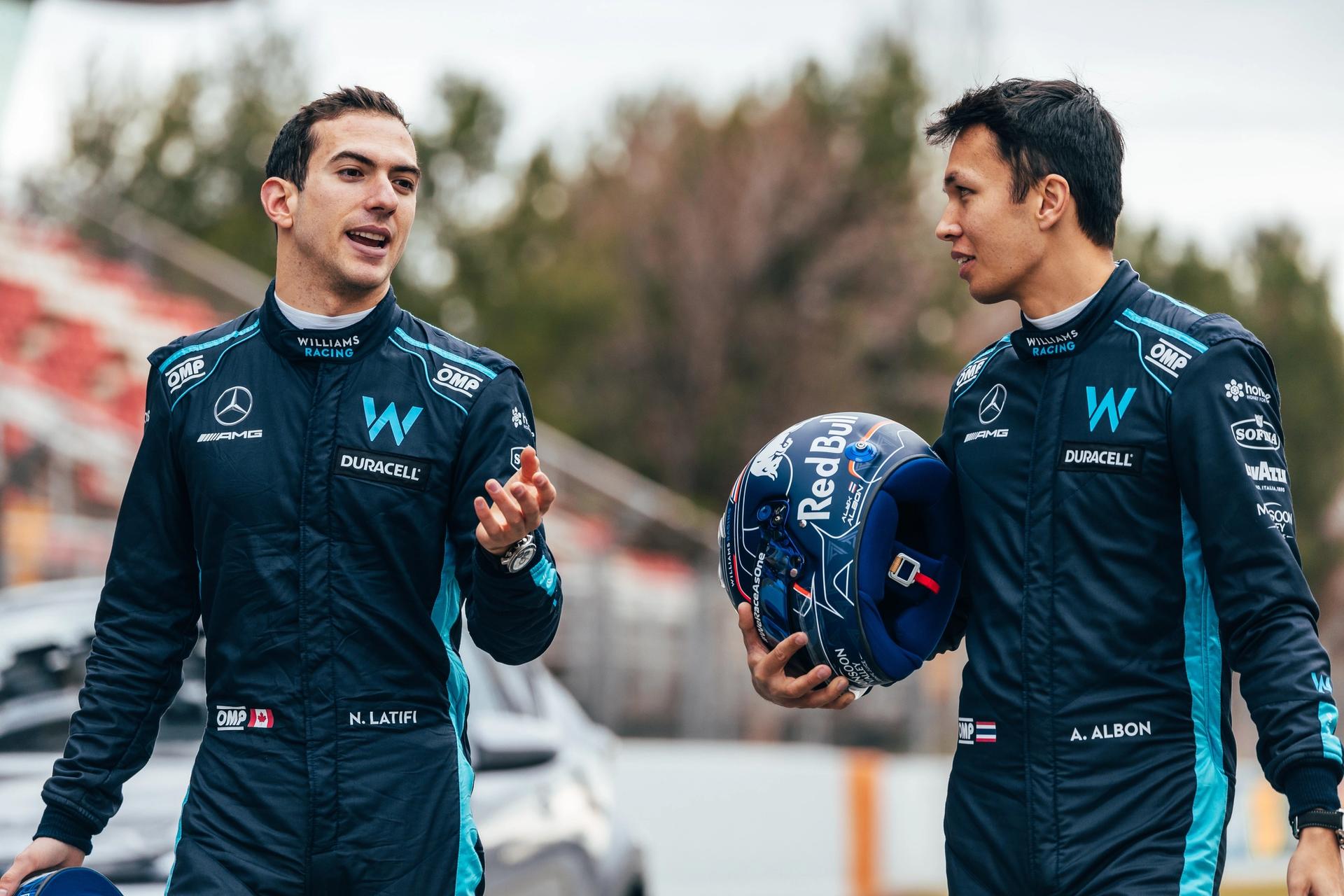Nicholas Latifi ve Alex Albon - 2022 Williams Racing sürücüleri