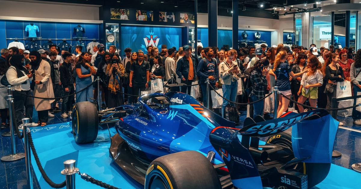 Williams Racing pop-up at Suntec City during Singapore Grand Prix week ...