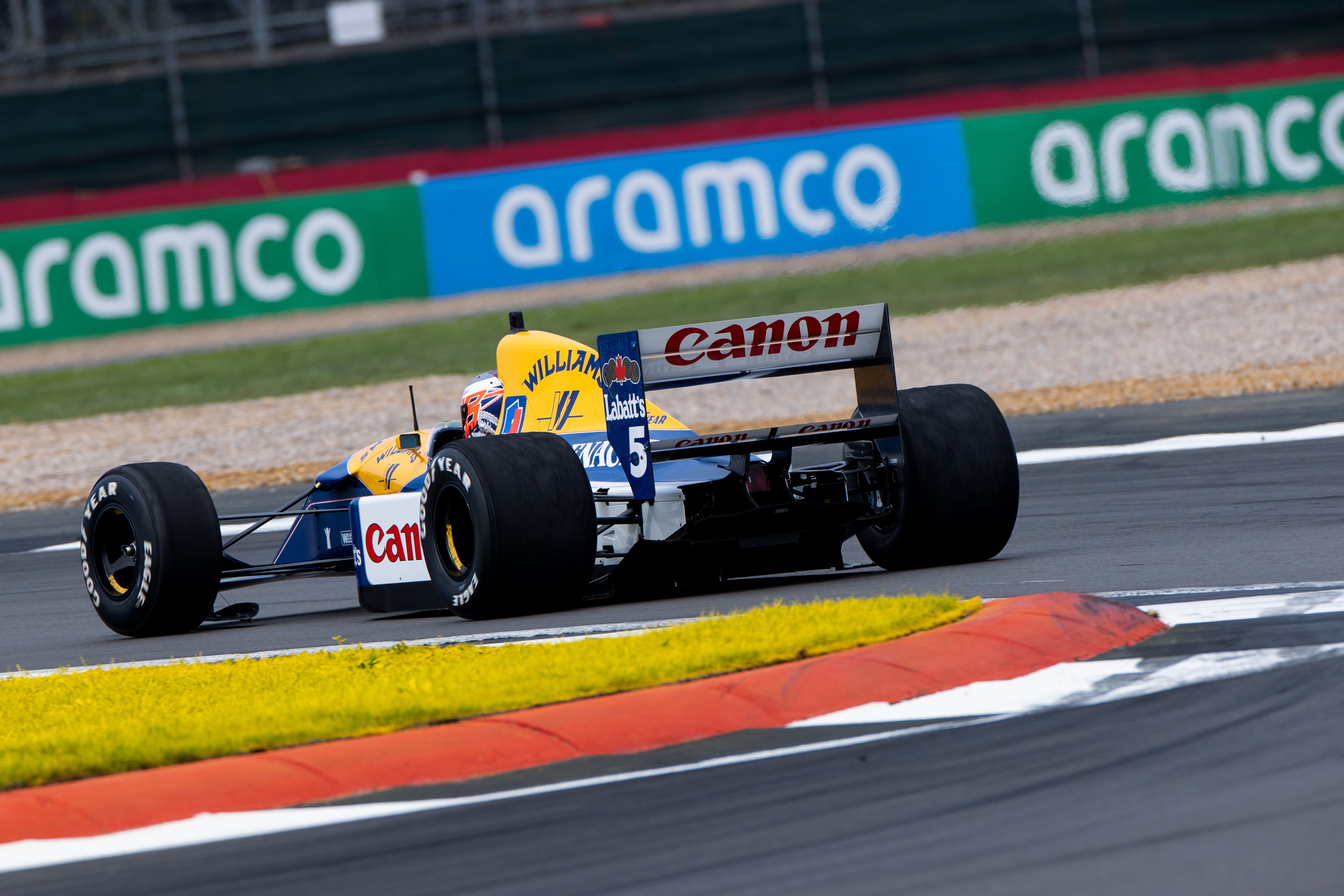 In Photos: Jenson Button drives Nigel Mansell's FW14B