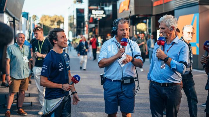Nyck de Vries speaks to Sky Sports’ Ted Kravitz and Damon Hill after the 2022 Italian Grand Prix