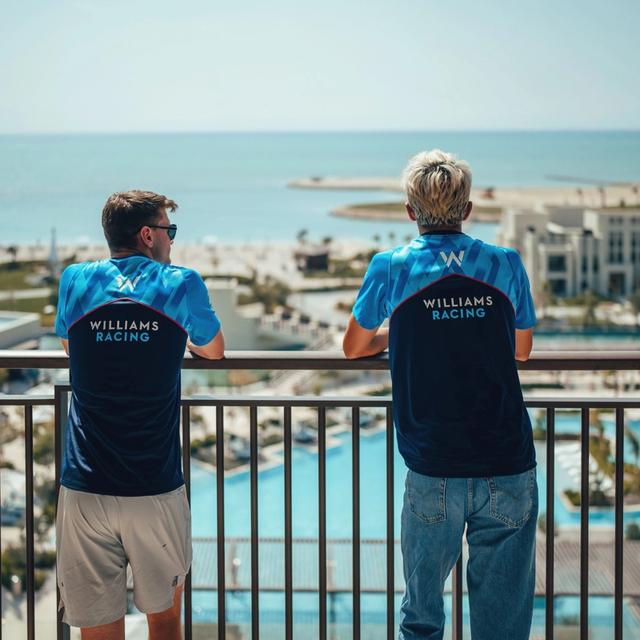 Taking in the views of the Bahrain coast.